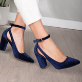 Immaculate Vegan - Forever and Always Shoes Colette - Dark Blue Velvet Shoes