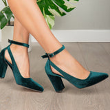 Immaculate Vegan - Forever and Always Shoes Colette - Emerald Green Velvet Shoes