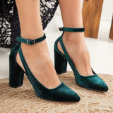 Immaculate Vegan - Forever and Always Shoes Colette - Emerald Green Velvet Shoes