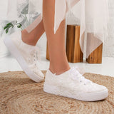 Immaculate Vegan - Forever and Always Shoes Elise - Ivory Lace Wedding Sneakers