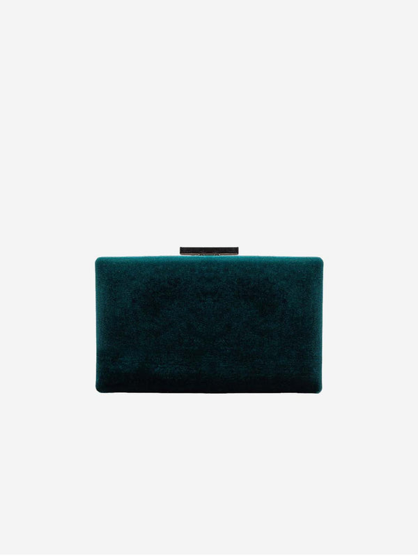 Forever and Always Shoes Clara - Green Velvet Clutch Emerald Green