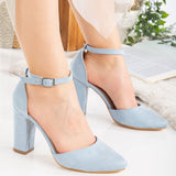 Immaculate Vegan - Forever and Always Shoes Gisele - Baby Blue Suede Wedding Heels