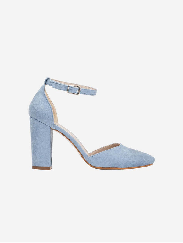 Forever and Always Shoes Gisele - Baby Blue Suede Wedding Heels