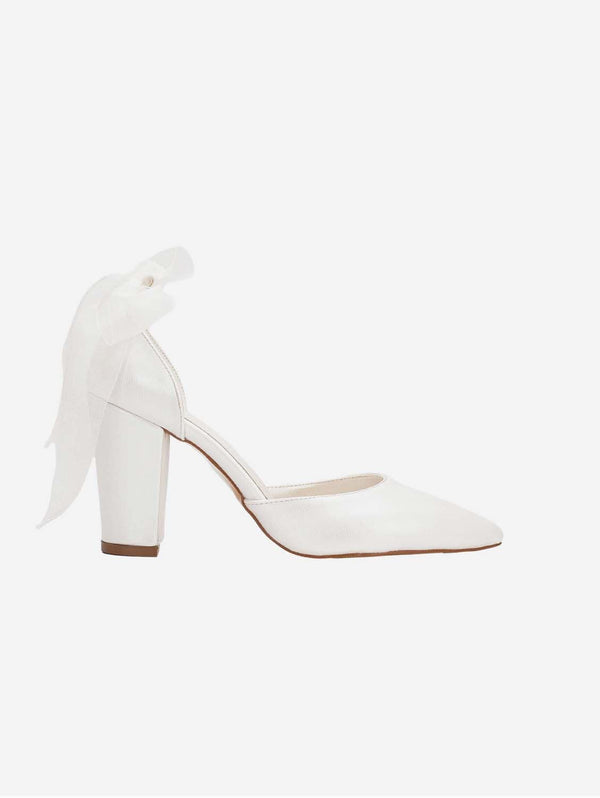 Forever and Always Shoes Gisele - Ivory Wedding Heels with Ribbon