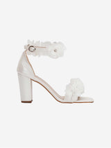 Immaculate Vegan - Forever and Always Shoes Cece Flower Vegan Leather Wedding Shoes | White Ivory / UK3 / EU36 / US5.5