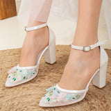 Immaculate Vegan - Forever and Always Shoes Ivy - Ivory 3D Floral Lace Wedding Shoes