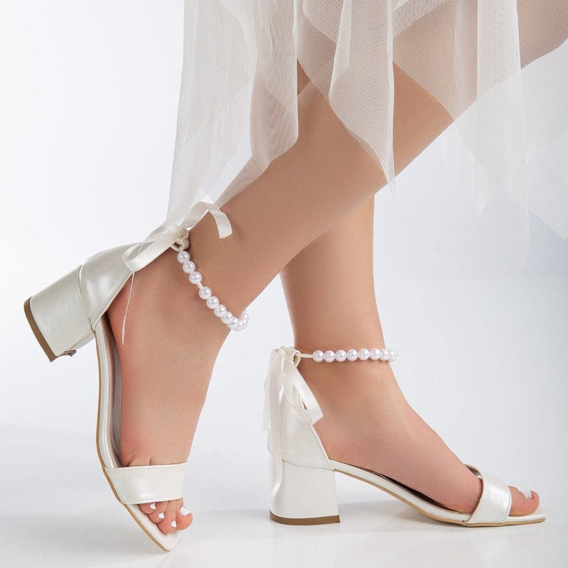 Forever and Always Shoes Lucille - Ivory Pearl Wedding Sandals
