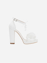 Immaculate Vegan - Forever and Always Shoes Selena - Platform Floral Wedding Shoes with Pearls