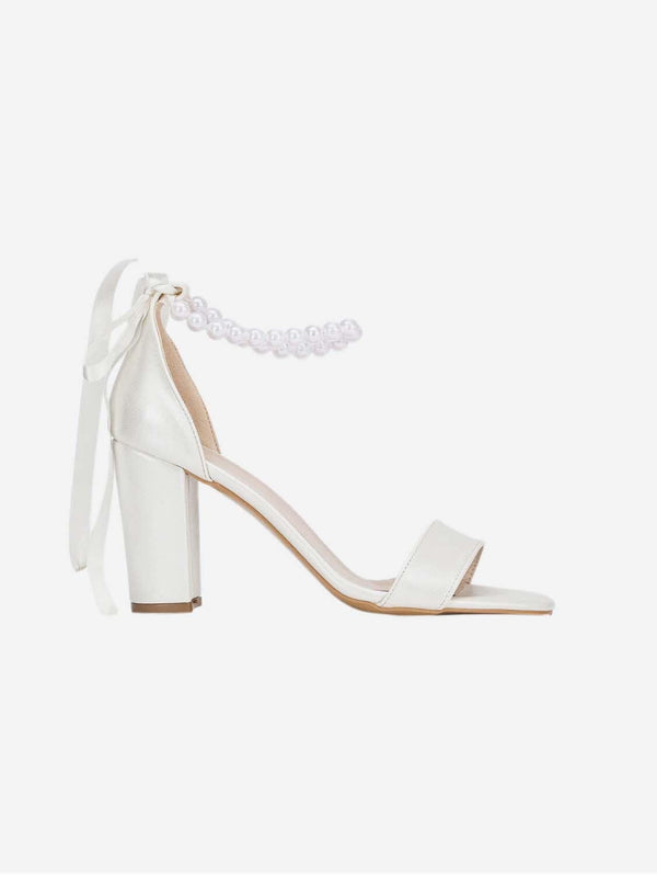 Forever and Always Shoes Sophia - Ivory Pearl Wedding Sandals