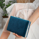 Immaculate Vegan - Forever and Always Shoes Clara - Teal Blue Velvet Clutch Teal Blue