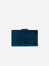 Immaculate Vegan - Forever and Always Shoes Clara - Teal Blue Velvet Clutch Teal Blue