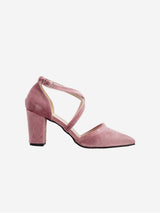 Immaculate Vegan - Forever and Always Shoes Sina Vegan Velvet Wedding Heels | Blush UK3 / EU36 / US5.5 / Royal Rose