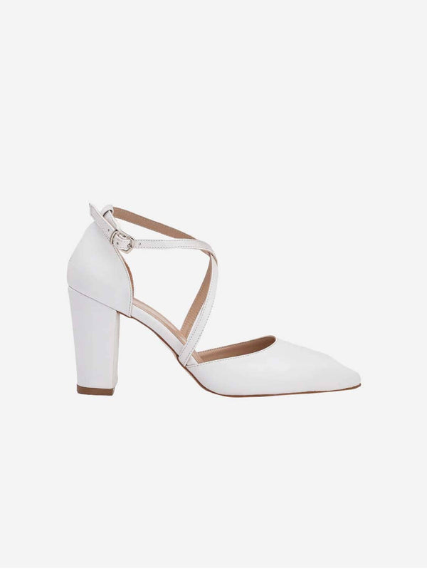Forever and Always Shoes Sina Vegan Leather Bridal Heels | White UK3 / EU36 / US5.5 / White