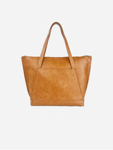 Immaculate Vegan - Canussa City Soft Shopper Vegan Leather Tote Bag | Camel