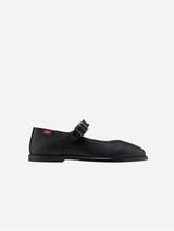 Immaculate Vegan - Zeta Shoes Gaia Women's Olive Leather Vegan Flats | Black