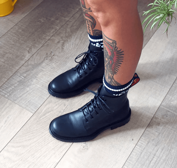 Good Guys Don't Wear Leather Blaze Apple Leather Vegan Ankle Boots | Black