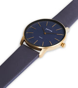 Immaculate Vegan - Votch Solar Classic Appleskin Vegan Leather Watch | Gold & Black with Steel Grey