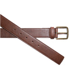 Immaculate Vegan - Green Laces Bo belt chestnut brass buckle