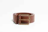 Immaculate Vegan - Green Laces Bo Brass Buckle Vegan Belt | Chestnut