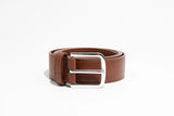 Immaculate Vegan - Green Laces Bo Silver Buckle Vegan Belt | Chestnut