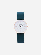 Immaculate Vegan - Votch Solar Classic Appleskin Vegan Leather Watch | Rose Gold & Forest Green