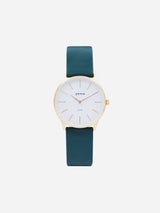 Immaculate Vegan - Votch Solar Classic Appleskin Vegan Leather Watch | Gold & Forest Green