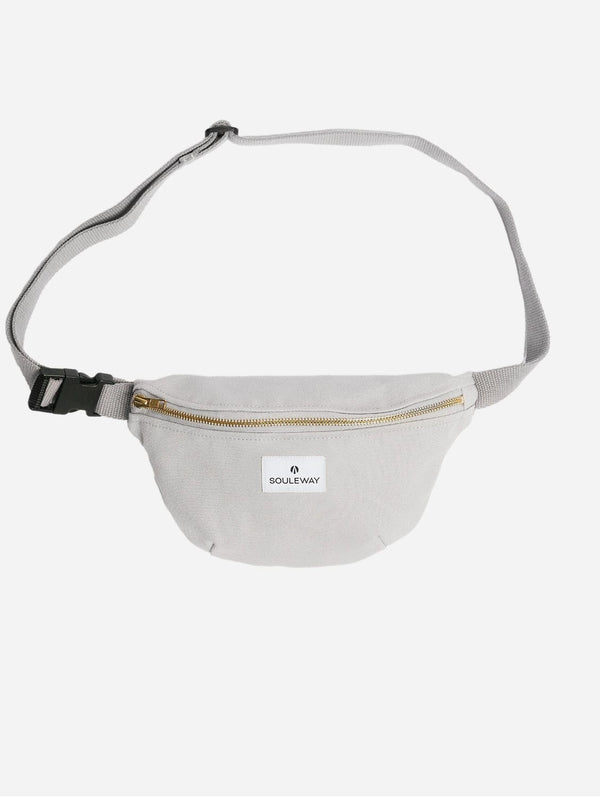 Souleway Natural Cotton Canvas Bum Bag | Dust Grey Dust Grey