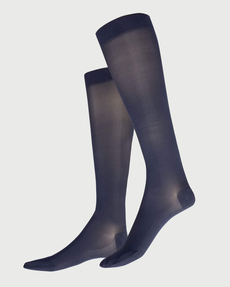 Hedoine Compression Knee-Highs Socks - Navy