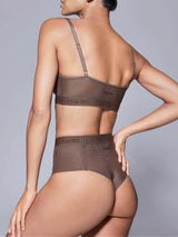 Immaculate Vegan - Hedoine Supportive All Mesh Brazilian Briefs | Nude Smoky S