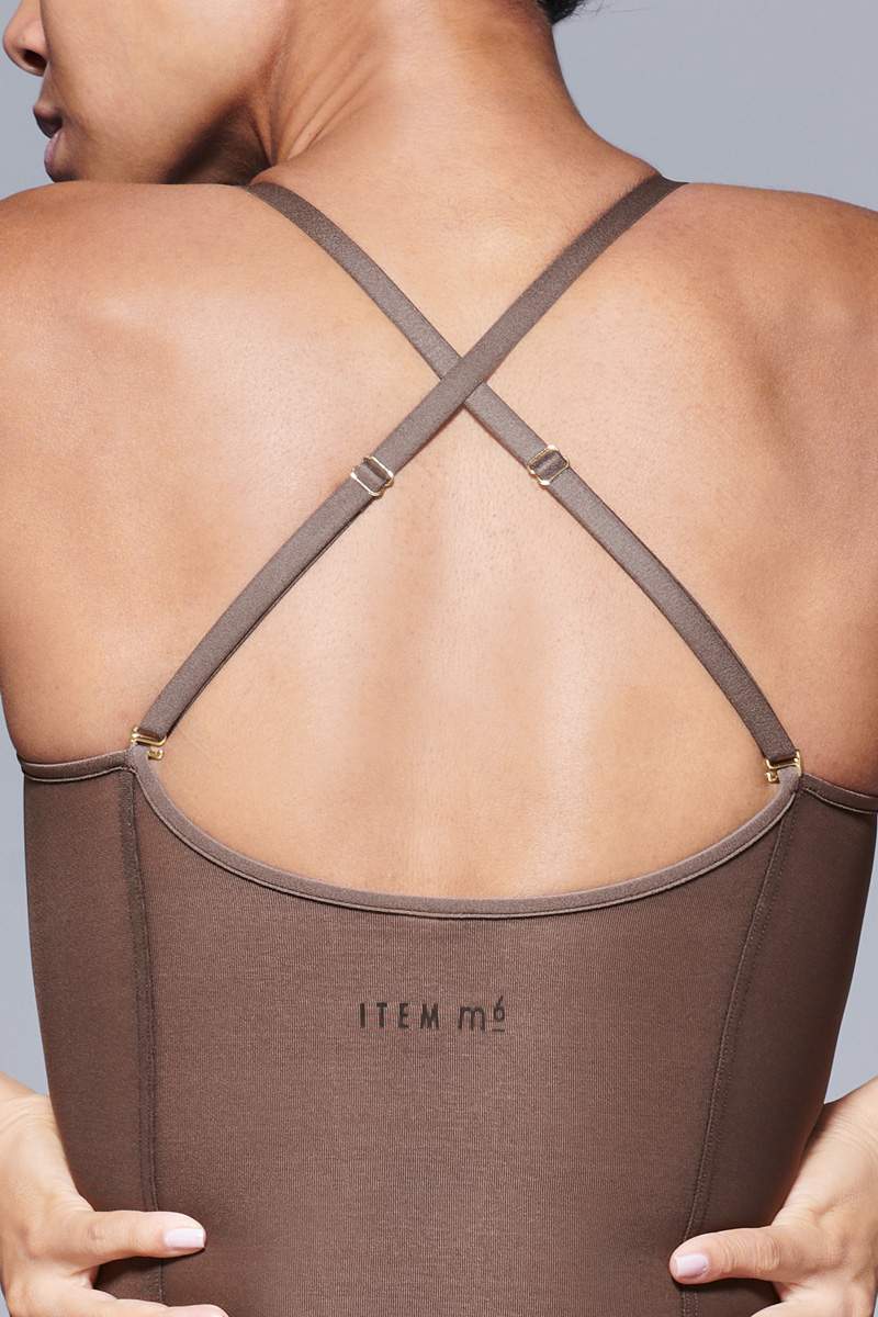 Hedoine Shaping Power Mesh V-Neck Body Nude Smoky