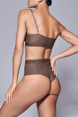 Immaculate Vegan - Hedoine Supportive All Mesh Brazilian Briefs Nude Smoky