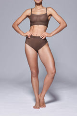 Immaculate Vegan - Hedoine Supportive All Mesh Brazilian Briefs Nude Smoky