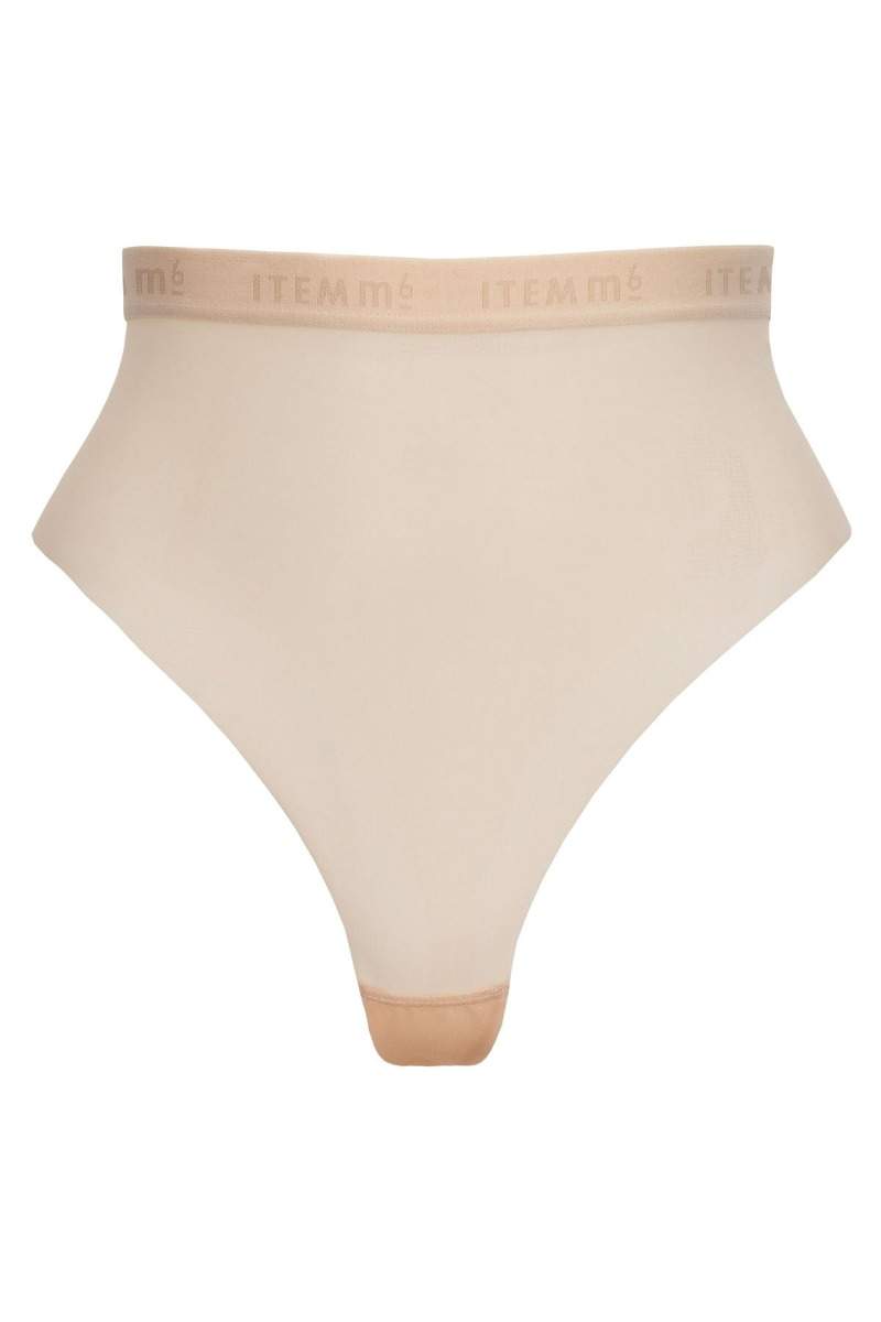 Hedoine Supportive All Mesh Brazilian Briefs Nude Vivid