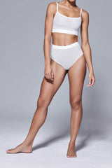 Immaculate Vegan - Hedoine Supportive All Mesh Brazilian Briefs White