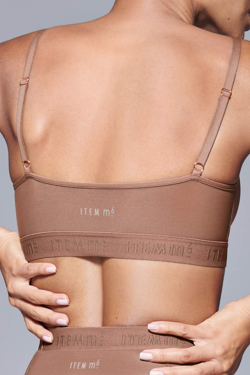 Hedoine Supportive Power Mesh Bralette Nude Olive