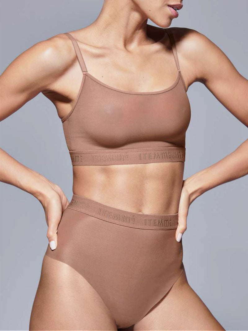 Hedoine Supportive Power Mesh Bralette | Nude Olive