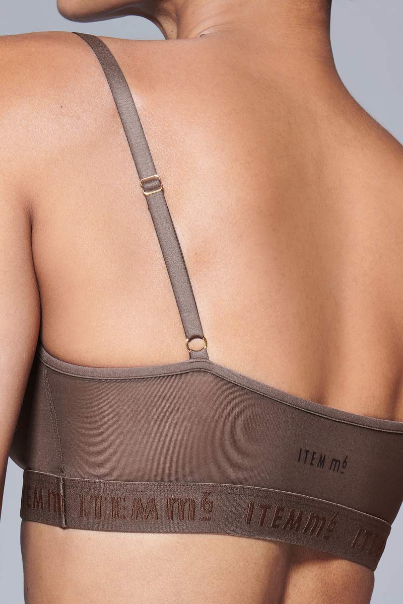 Hedoine Supportive Power Mesh Bralette Nude Smoky