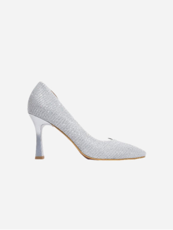 Prologue Shoes 653 Heeled Shoes | Silver Metallic