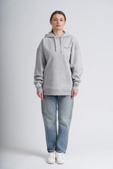 Immaculate Vegan - Women's Organic Cotton Signature Oversized Hoodie | Rock Grey Marl
