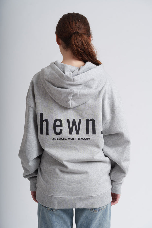 Women's Organic Cotton Signature Oversized Hoodie | Rock Grey Marl