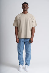 Immaculate Vegan - hewn. Mens Organic Cotton Signature Oversized T-shirt in Limestone Grey