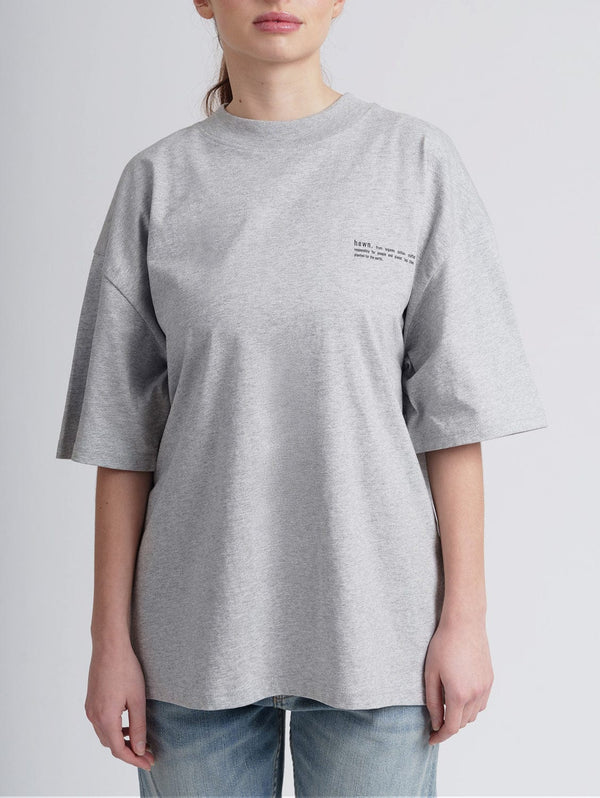 Women's Organic Cotton Signature Oversized T-Shirt | Rock Grey Marl