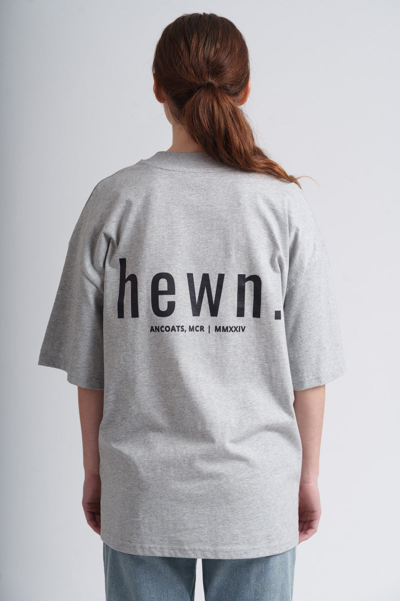 Women's Organic Cotton Signature Oversized T-Shirt | Rock Grey Marl