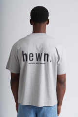Immaculate Vegan - hewn. Mens Organic Cotton Signature Oversized T-shirt in Rock Grey Marl