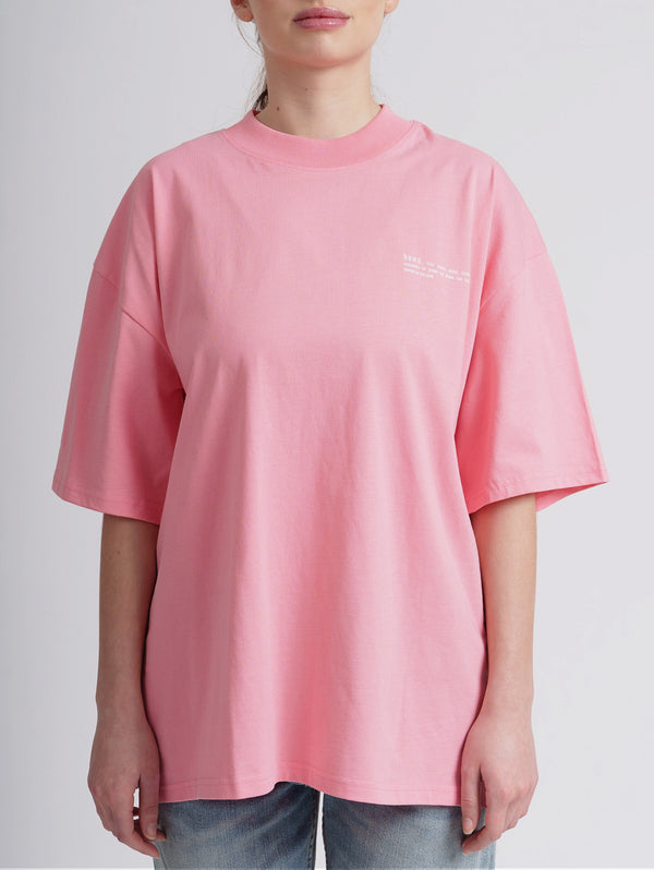 Women's Organic Cotton Signature Oversized T-Shirt | Flamingo Pink