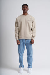 Immaculate Vegan - hewn. Mens Organic Cotton Signature Oversized Sweatshirt in Limestone Grey
