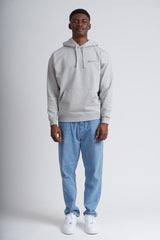 Immaculate Vegan - hewn. Mens Organic Cotton Signature Oversized Hoodie in Rock Grey Marl