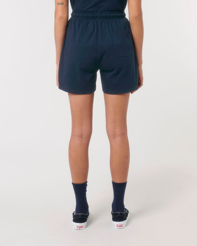 hewn. Womens Organic Cotton Lightweight Shorts in Midnight Navy