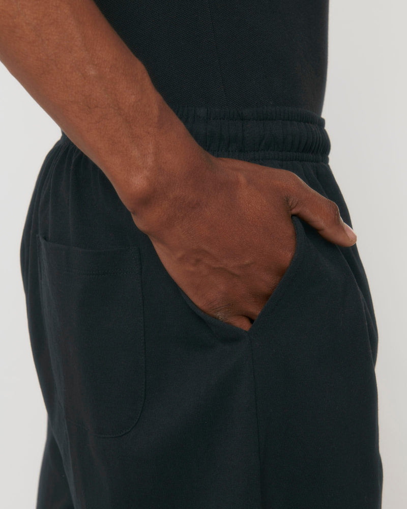 hewn. Mens Organic Cotton Lightweight Shorts in Jet Black