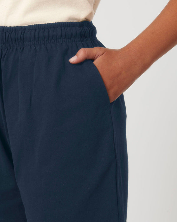 hewn. Womens Organic Cotton Lightweight Shorts in Midnight Navy